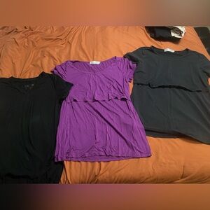 Latched Mama Black and Purple Tops Bundle